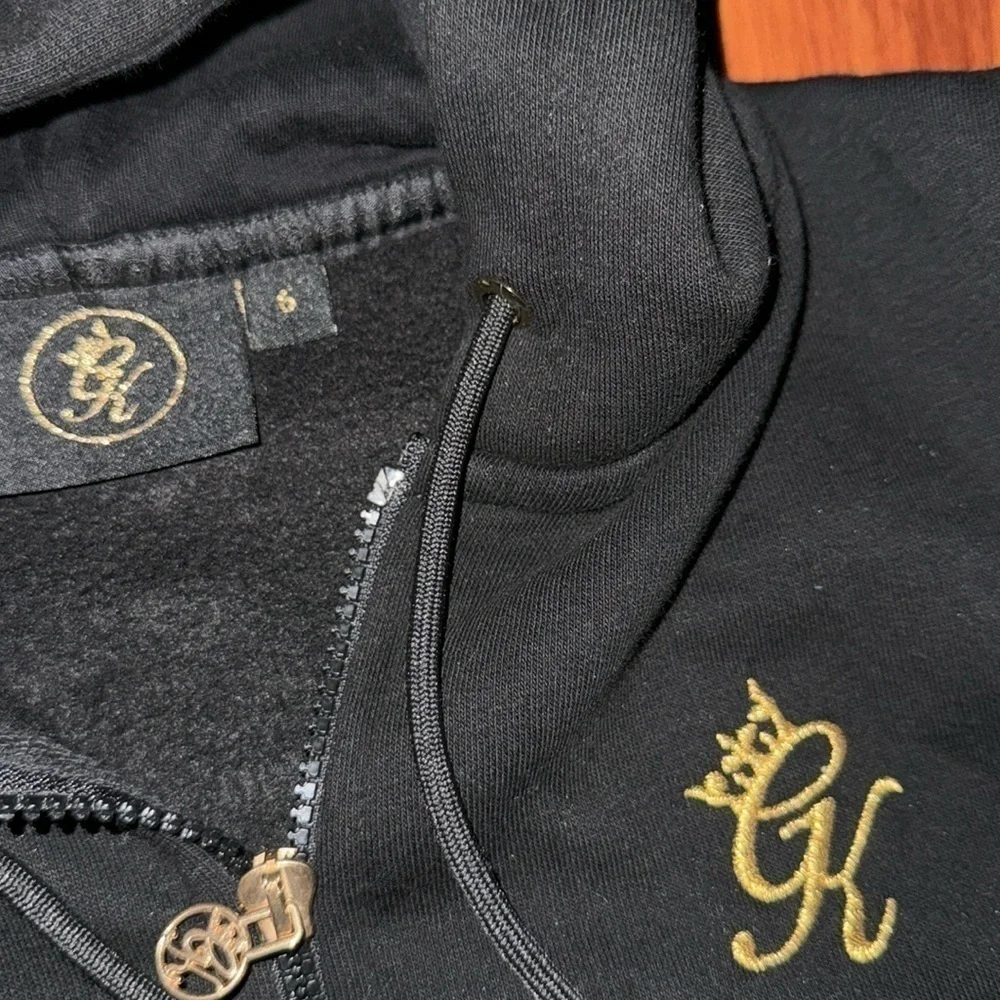 Gym king UK luxury exclusive the praco tracksuit set 2 piece black gold size 6-8 - Picture 6 of 14